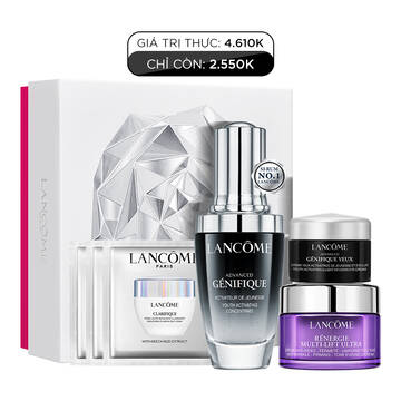 SET DƯỠNG DA CHỐNG LAO HOA LANCOME GENIFIQUE & RENERGIE MULTI-LIFT ULTRA PHIEN BẢN MUA LỄ HỘI 2022