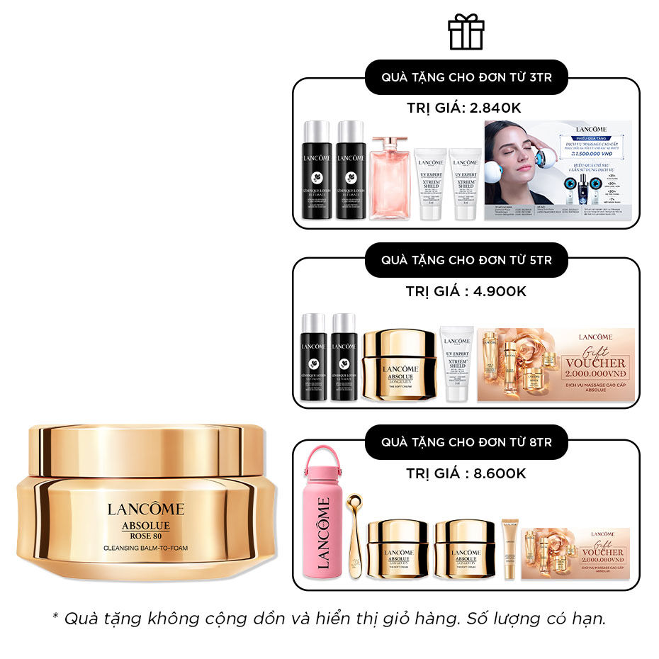 SAP RỬA MẶT TẨY TRANG ABSOLUE ROSE 80 CLEANSING BALM-TO-FOAM