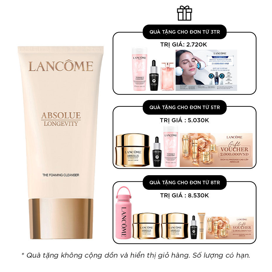 SỮA RỬA MẶT SẠCH SAU VA DƯỠNG DA TƯƠI TRẺ ABSOLUE LONGEVITY