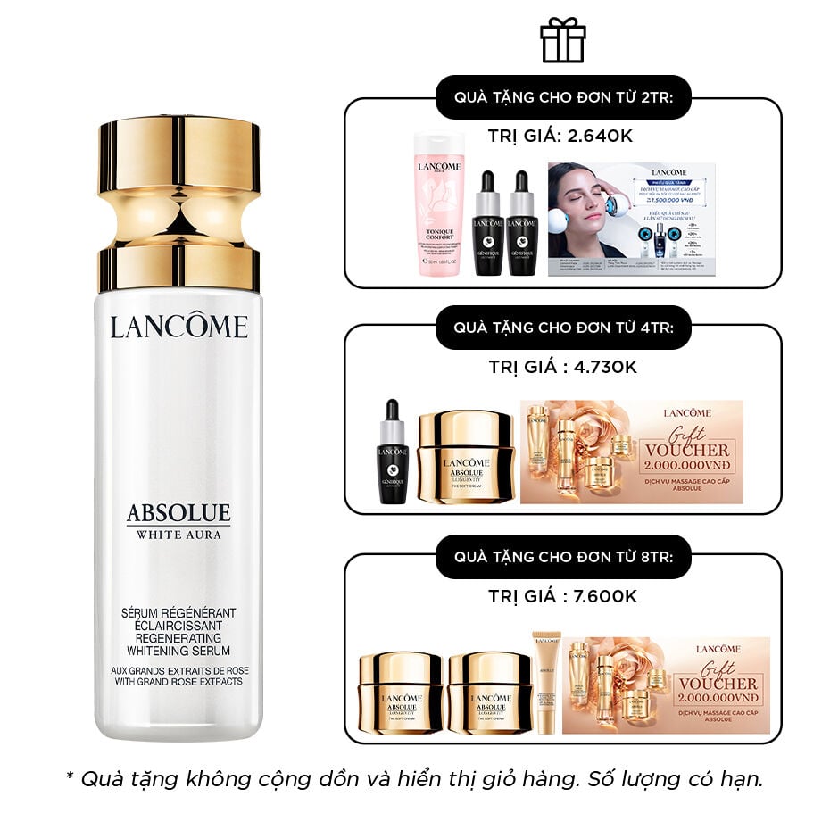 DƯỠNG CHẤT CHỐNG LAO HOA & LAM SANG DA ABSOLUE WHITE AURA