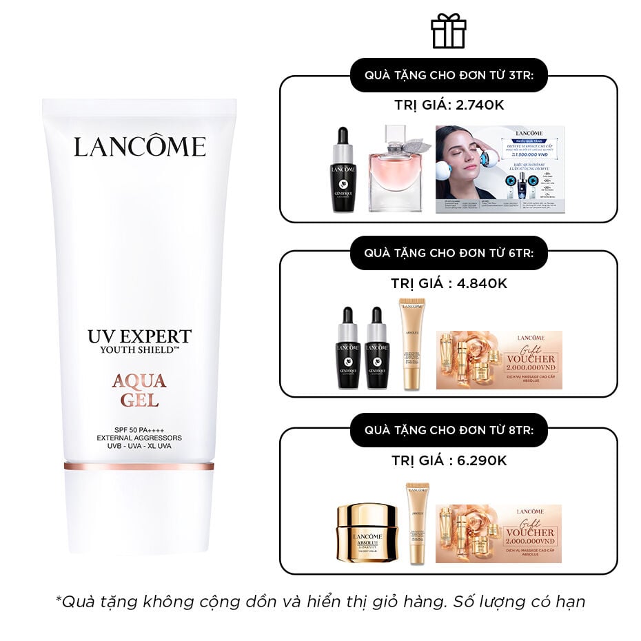 LANCOME UV EXPERT AQUA GEL 2本 LANCOME UV EXPERT YOUTH-SHIELD™ AQUA GEL DUO SPF50 PA++++ 50ml*2