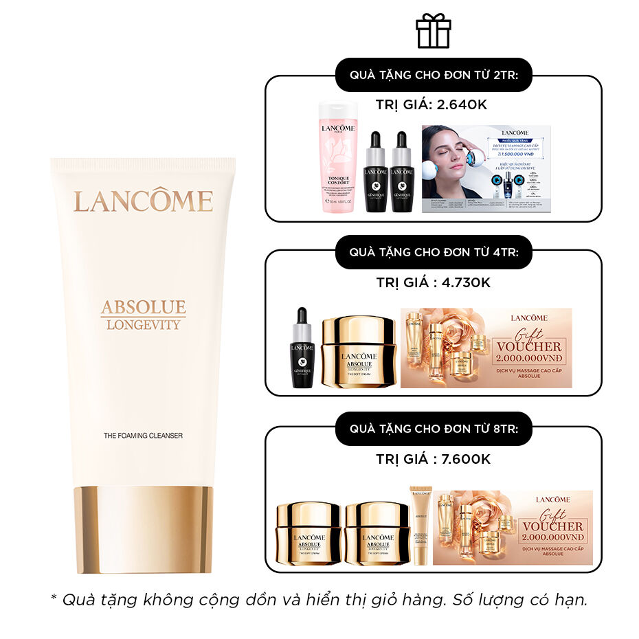 SỮA RỬA MẶT SẠCH SAU VA DƯỠNG DA TƯƠI TRẺ ABSOLUE LONGEVITY